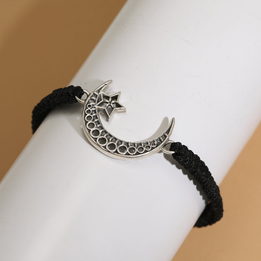 Moon and Stars Sterling Silver Two Strand Bracelet – The Pink Pigs