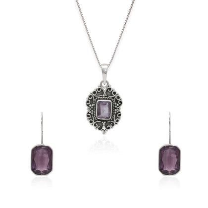 Oxidised Purple Elegance Set